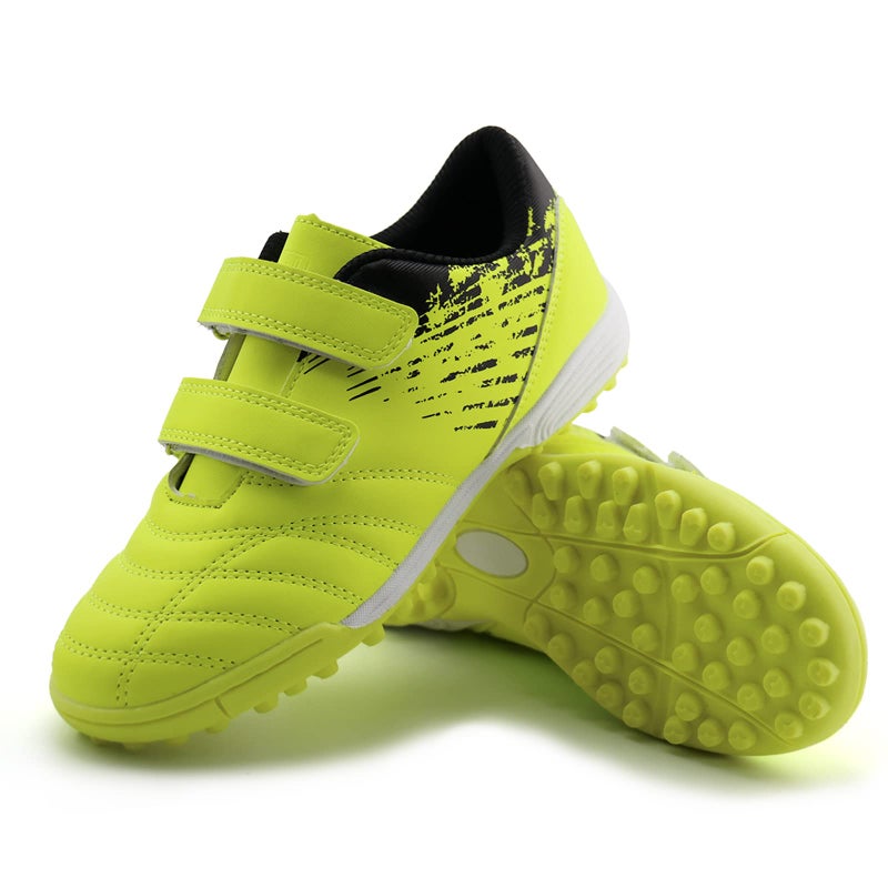 brooman Kids Comfortable Turf Soccer Shoes Athletic Football Shoes (12,Lime) - Image 5